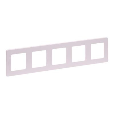 Рамка Legrand INSPIRIA, 5 постов, 368х84х10 мм (ВхШхГ), плоская, универсальная, цвет: розовый (LEG.673974)