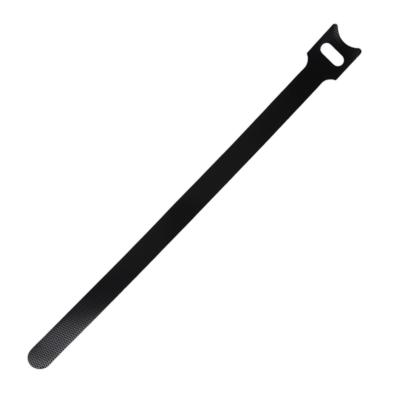 Стяжка кабельная на липучке BNH, 12 мм Ш, 240 мм Д, 100 шт, материал: полиамид, цвет: чёрный