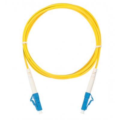 Комм. шнур оптический Nikomax, Simplex LC/LC (UPC), OS2 9/125, LSZH, 2м, Ø 2мм, синий хвостовик, цвет: жёлтый