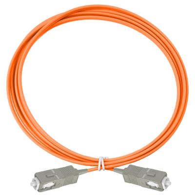 Комм. шнур оптический Eurolan Tight Buffer, Simplex SC/SC, OM2 50/125, LSZH (нг(A)-HF), 1м, серый хвостовик, цвет: оранжевый