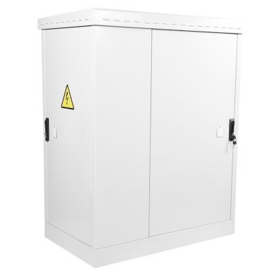 Шкаф уличный всепогодный укомплектованный напольный ЦМО ШТВ-2, IP55, 24U, 1300х1000х900 мм (ВхШхГ), дверь: металл, цвет: серый, (ШТВ-2-24.10.9-43А3-Т1