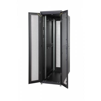 Дверь (к шкафу) Eurolan D9000, 42U, 600 мм Ш, двойная, перфорация, цвет: чёрный