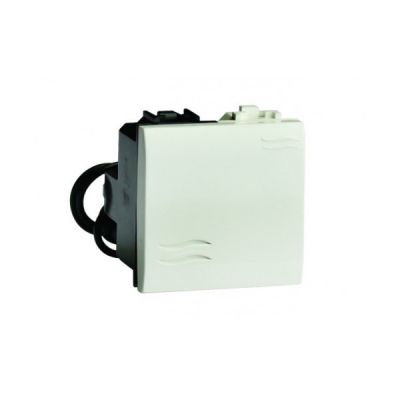 Выключатель DKC Brava, 1, с подсветкой, 250 В, 46,4х44 мм (ВхШ), цвет: белый, led (DKC.76002BL)