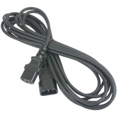 Шнур для блока питания Cabeus, IEC 60320 С13, вилка IEC 320 C14, 5 м, 10А, количество проводов и сечении 3x0,75 мм2, цвет: чёрный