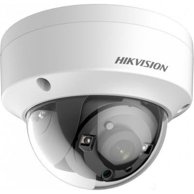 Сетевая IP видеокамера HIKVISION, купольная, улица, 1/2,5’, ИК-фильтр, цв: 0,008лк, фокус объе-ва: 2,8мм, цвет: белый, (DS-2CE56H5T-VPIT (2.8mm))