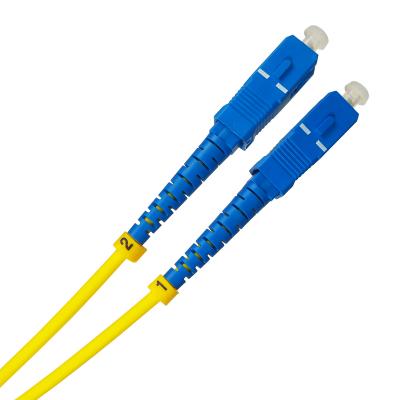 Комм. шнур оптический BNH Tight Buffer, Duplex LC/LC (UPC/UPC), OS2 9/125, LSZH, 25м, Ø 3мм, синий хвостовик, цвет: жёлтый