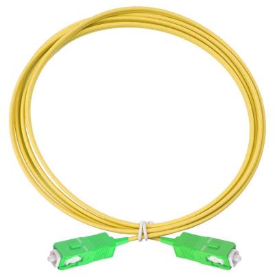 Комм. шнур оптический Eurolan Tight Buffer, Simplex SC/SC (APC/APC), OS2 9/125, LSZH (нг(A)-HF), 15м, зелёный хвостовик, цвет: жёлтый