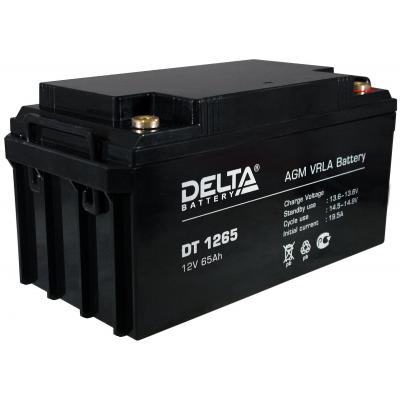 Аккумулятор для ИБП Delta Battery DT, 172х167х350 мм (ВхШхГ),  Необслуживаемый свинцово-кислотный,  12V/65 Ач, цвет: чёрный, (DT 1265)