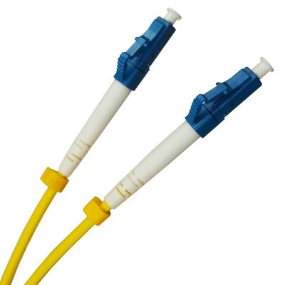 Комм. шнур оптический BNH Tight Buffer, Duplex SC/LC (UPC/UPC), OS2 9/125, LSZH, 3м, Ø 3мм, синий хвостовик, цвет: жёлтый