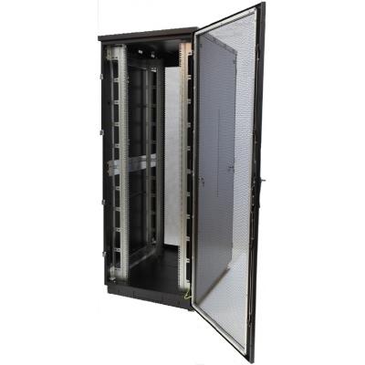 Шкаф серверный напольный Eurolan S3000, IP20, 22U, 1140х600х600 мм (ВхШхГ), дверь: перфорация, боковая панель: сплошная, разборный, цвет: чёрный