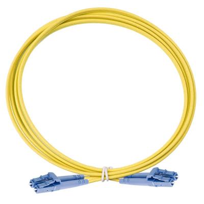 Комм. шнур оптический Eurolan Tight Buffer, Duplex LC/LC, OS2 9/125, LSZH (нг(A)-HF), 10м, синий хвостовик, цвет: жёлтый