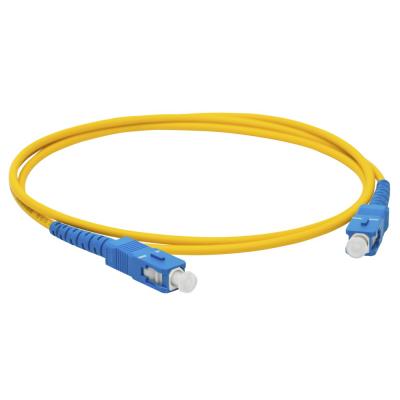 Комм. шнур оптический Lanmaster, Simplex SC/SC (UPC/UPC), OS2 9/125, LSZH, 20м, синий хвостовик, цвет: жёлтый