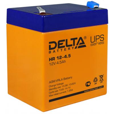 Аккумулятор для ИБП Delta Battery HR, 107х70х90 мм (ВхШхГ),  Необслуживаемый свинцово-кислотный,  12V/4,5 Ач, цвет: оранжевый, (HR 12-4.5)