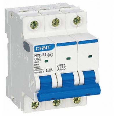 Автоматический выключатель CHINT NXB-63S, 3 модуль, C класс, 3P, 50А, 4,5кА, (CNT.296832)