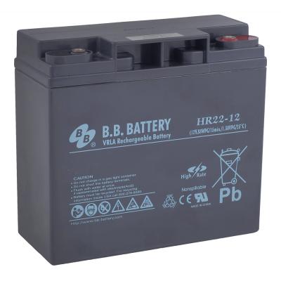 Аккумулятор для ИБП B.B.Battery HR, 166х76х181 мм (ВхШхГ),  необслуживаемый электролитный,  12V/20 Ач, (BB.HR 22-12)