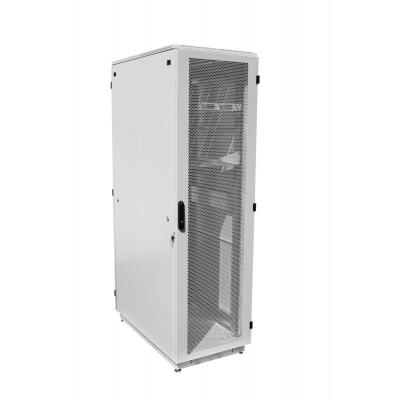 Шкаф серверный напольный ЦМО ШТК-М, IP20, 42U, 2030х600х1000 мм (ВхШхГ), дверь: перфорация, боковая панель: сплошная съемная, цвет: серый