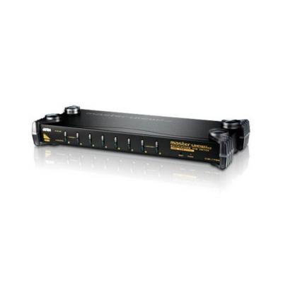 Переключатель KVM Aten, Altusen, портов: 8 х SPDB-15, 44х161х432 мм (ВхШхГ), USB, PS/2, цвет: чёрный