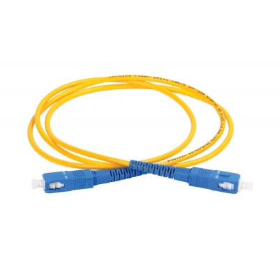 Комм. шнур оптический ITK, Simplex SC/SC (UPC/UPC), OS2 9/125, LSZH, 3м, синий хвостовик, цвет: жёлтый