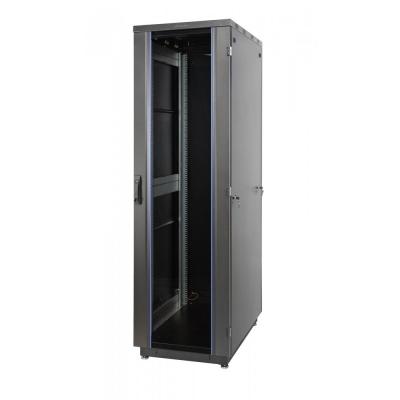 Дверь (к шкафу) Eurolan S3000, 47U, 2147х587х23 мм (ВхШхГ), стекло, цвет: чёрный