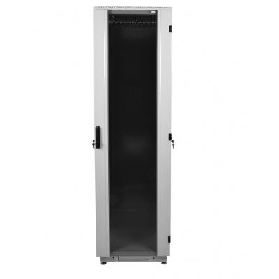 Шкаф телекоммуникационный напольный ЦМО ШТК-М, IP20, 47U, 2250х600х600 мм (ВхШхГ), дверь: стекло, боковая панель: сплошная съемная, цвет: серый