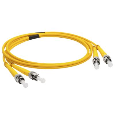 Комм. шнур оптический Lanmaster, Duplex ST/ST (UPC/UPC), OS2 9/125, LSZH, 0,5м, металл хвостовик, цвет: жёлтый