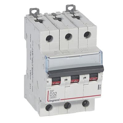 Автоматический выключатель Legrand DX3, 3 модуль, D класс, 3P, 32А, 10кА, (LEG.408092)