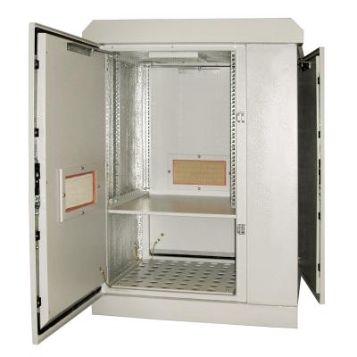 Шкаф уличный всепогодный 12U (800х600), дверь металл 2шт., задняя стенка вентилируемая-04
