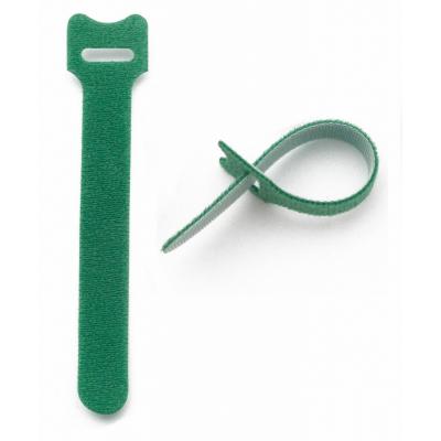 Стяжка кабельная на липучке Hyperline WASN, открывающаяся, 15 мм Ш, 210 мм Д, 10 шт, материал: полиамид, цвет: зелёный