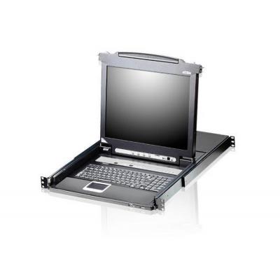 Переключатель KVM Aten, портов: 16 х SPHD-18, 44х480х634 мм (ВхШхГ), USB, PS/2, цвет: чёрный