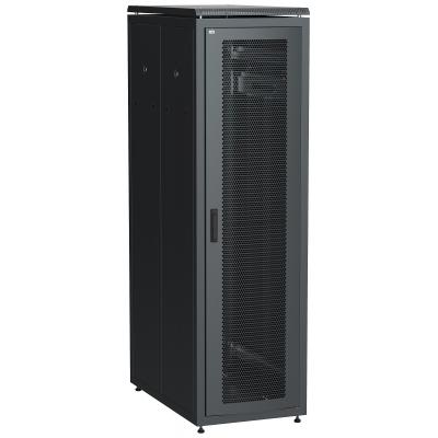 Шкаф серверный напольный ITK LINEA N, IP20, 47U, 2270х600х1000 мм (ВхШхГ), дверь: перфорация, боковая панель: сплошная съемная, разборный, цвет: чёрны