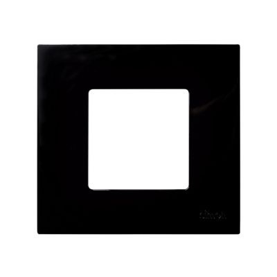 Рамка Simon Simon 27 Play, 1 пост, 86х93 мм (ВхШ), плоская, универсальный, цвет: чёрный (2700617-071)