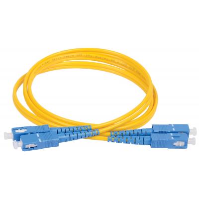 Комм. шнур оптический ITK, Duplex SC/SC (UPC/UPC), OS2 9/125, LSZH, 50м, синий хвостовик, цвет: жёлтый