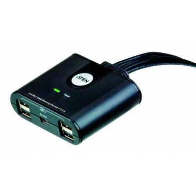 Переключатель KVM Aten, портов: 4, 25х78х111 мм (ВхШхГ), USB, цвет: чёрный
