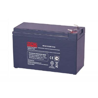Аккумулятор для ИБП Powercom, 99х65х151 мм (ВхШхГ),  свинцово-кислотные,  12V/7 Ач, цвет: чёрный, (PM-12-7.0)