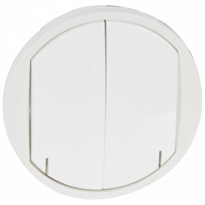 Лицевая панель для выключателя Legrand Celiane, 2, 97х72 мм (ВхШ), защита 20IP, цвет: белый, (LEG.068172)