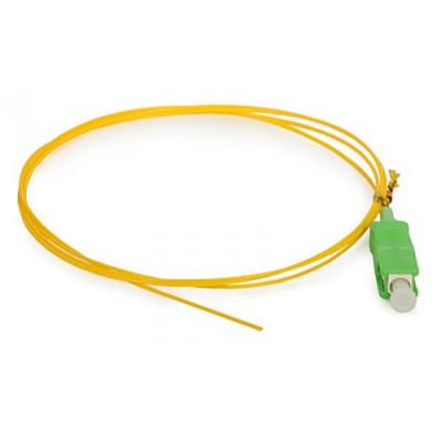 Пигтейл Hyperline, SC/APC (SM), OS2 9/125, 1м, зелёный хвостовик, цвет: жёлтый