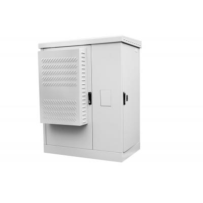 Шкаф уличный всепогодный укомплектованный напольный ЦМО ШТВ-2-ТК-MC3, IP54, 36U, 1840х1000х600 мм (ВхШхГ), дверь: металл, цвет: серый, (ШТВ-2-36.10.6-