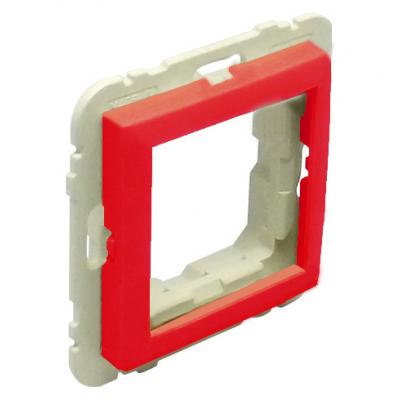 Рамка Efapel Logus90, 1 пост, 45х45 мм (ВхШ), плоская, универсальная, цвет: красный (90881 TVM)
