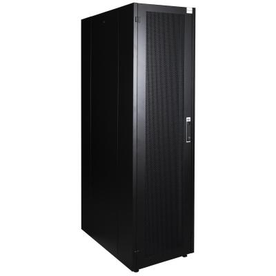Шкаф серверный напольный Datarex, IP20, 47U, 2232х600х1000 мм (ВхШхГ), дверь: перфорация, боковая панель: сплошная съемная, разборный, цвет: чёрный
