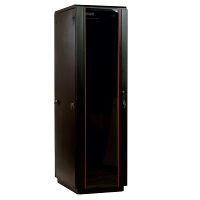 Шкаф телекоммуникационный напольный ЦМО ШТК-М, IP20, 42U, 2030х600х800 мм (ВхШхГ), дверь: стекло, боковая панель: сплошная съемная, цвет: чёрный