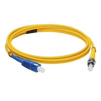 Комм. шнур оптический Lanmaster, Simplex ST/SC (APC), OS2 9/125, LSZH, 3м, синий хвостовик, цвет: жёлтый