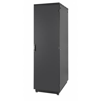 Шкаф телекоммуникационный напольный Eurolan S3000, IP20, 22U, 1140х600х800 мм (ВхШхГ), дверь: металл, боковая панель: сплошная, разборный, цвет: чёрны