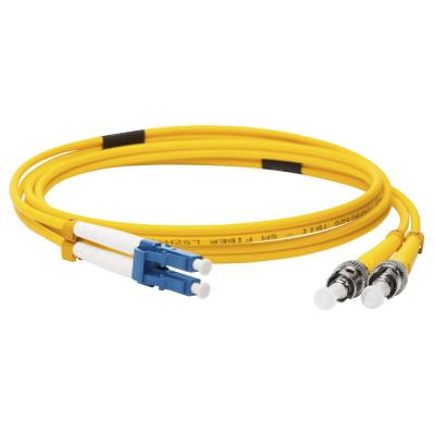 Комм. шнур оптический Lanmaster, Duplex ST/LC (UPC/UPC), OS2 9/125, LSZH, 5м, синий хвостовик, цвет: жёлтый
