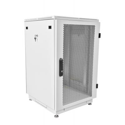 Шкаф серверный напольный ЦМО ШТК-М, IP20, 22U, 1140х600х1000 мм (ВхШхГ), дверь: перфорация, боковая панель: сплошная съемная, цвет: серый