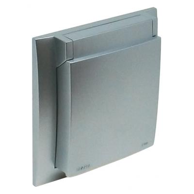 Рамка Efapel Logus90, 1 пост, 45х45 мм (ВхШ), плоская, универсальная, цвет: алюминий (90961 TAL)