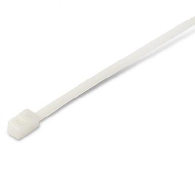 Стяжка кабельная Hyperline, неоткрывающаяся, 4,8 мм Ш, 300 мм Д, 100 шт, материал: полиамид, цвет: белый