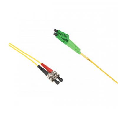 Комм. шнур оптический Hyperline, Duplex ST/LC (APC), OS2 9/125, LSZH, 2м, Ø 2мм, зелёный хвостовик, цвет: жёлтый
