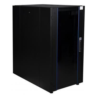 Шкаф телекоммуникационный напольный Datarex, IP20, 26U, 1299х600х1000 мм (ВхШхГ), дверь: стекло, боковая панель: сплошная съемная, разборный, цвет: чё