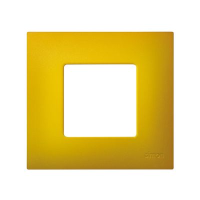 Рамка Simon Simon 27 Play, 1 пост, 86х93 мм (ВхШ), плоская, универсальный, цвет: жёлтый (2700617-081)