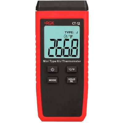 Термометр RGK, (CT-12), с дисплеем, питание: батарейки, корпус: пластик, двухканальный, (776400)